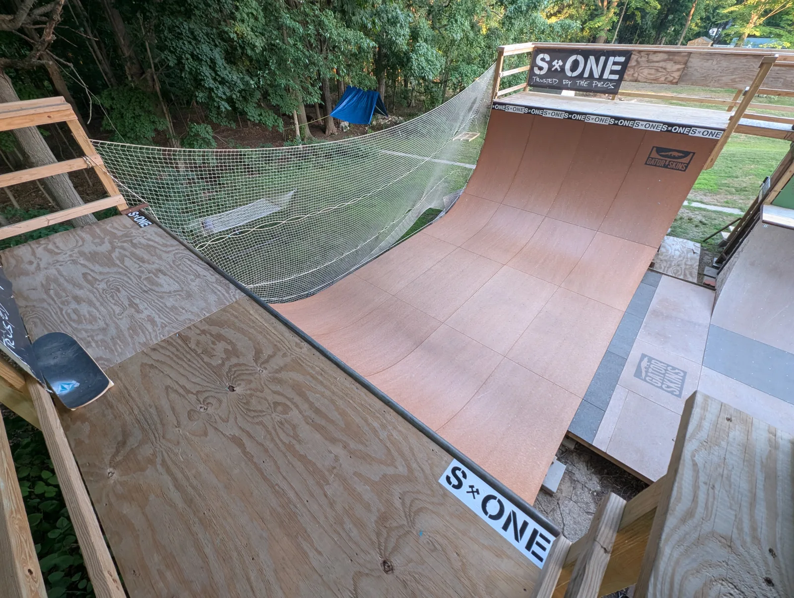 View from the deck of the Dibba Ramp showing its coping and riding surface